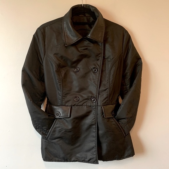 RUDSAK Jackets & Blazers - RUDSAK XS black button up jacket with faux leather detailing.